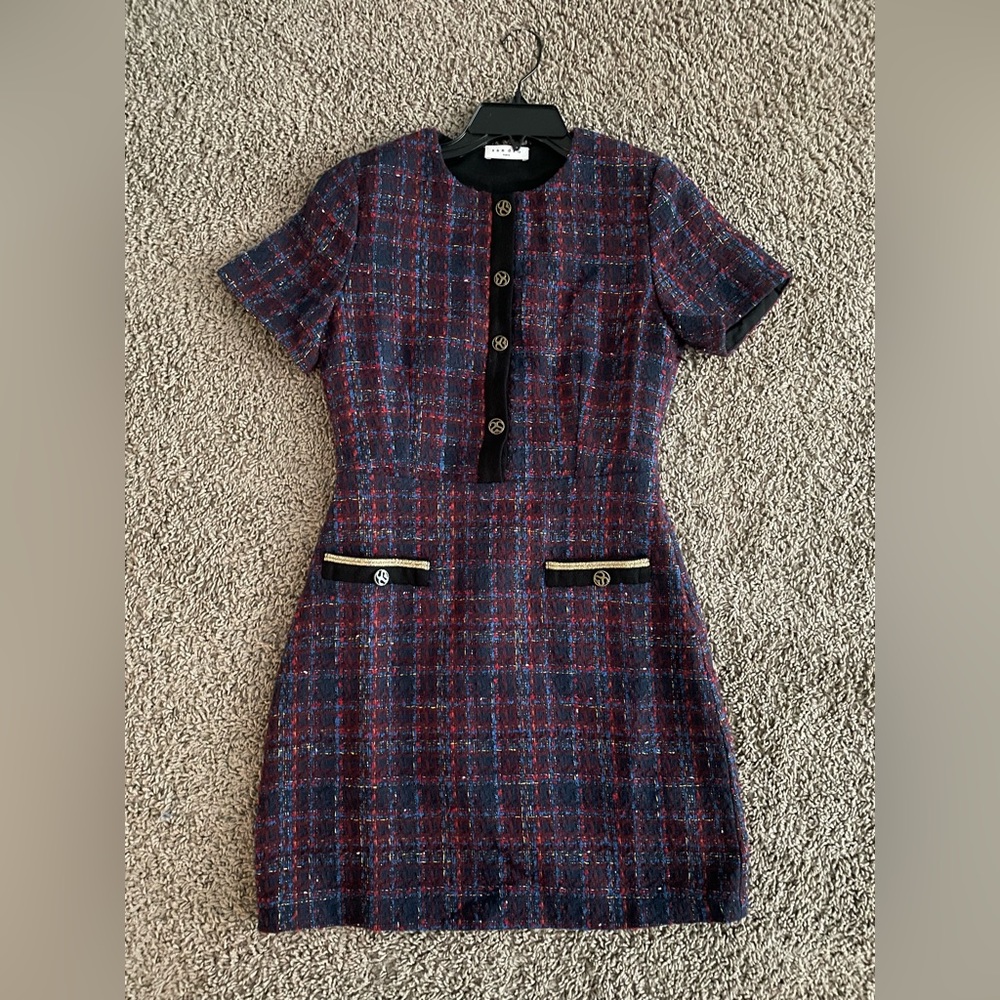 Sandro Blue and Red Plaid Dress - Picture 3 of 7